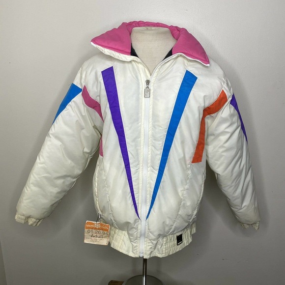 Downhill Racer Jackets & Blazers - Vtg 1985 Downhill Racer Colorblock Ski Jacket